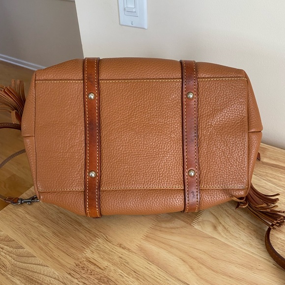 Dooney & Bourke Pebble Grain Tassel Leather Satchel - Picture 6 of 14